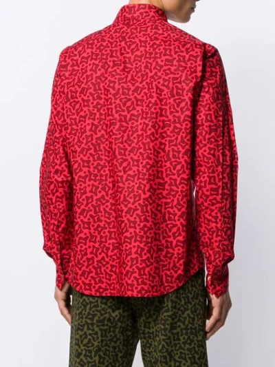 Shop Marni Graphic Print Shirt In Red