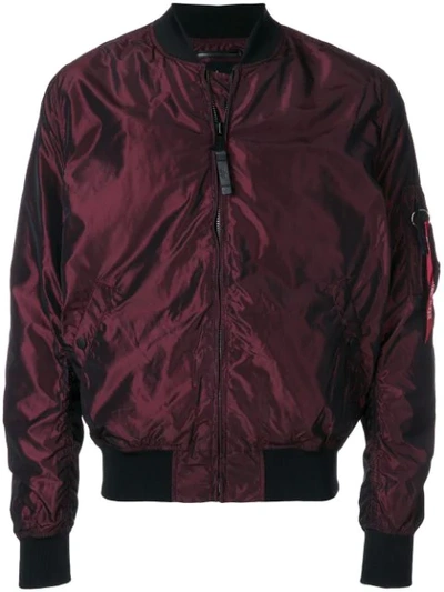 Shop Alpha Industries 'flight' Bomberjacke In Red