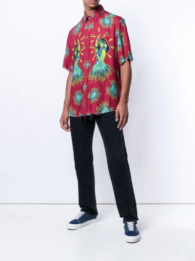 Shop Mauna Kea Printed Stretch Shirt - Red