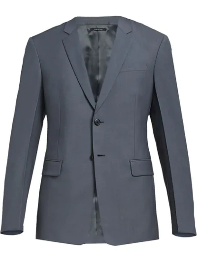 Shop Prada Wool And Mohair Single-breasted Suit In Grey