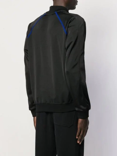 Shop Versace Neon Piped Track Jacket - Black