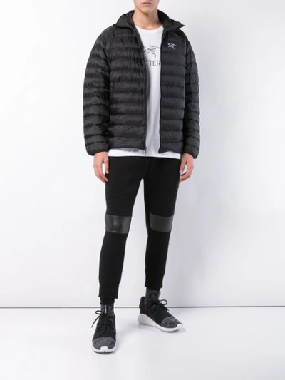 Shop Arc'teryx Padded Hooded Jacket In Black