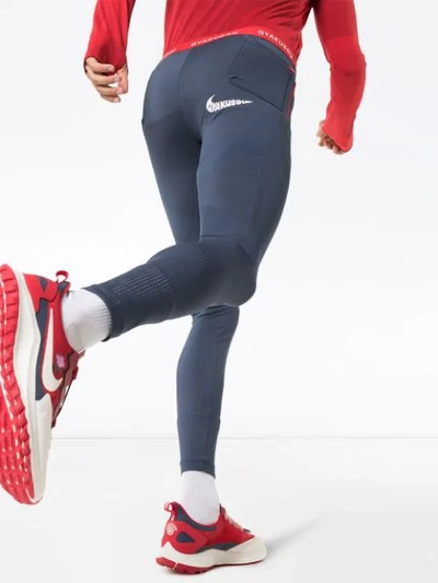 Shop Nike X Gyakusou Helix Leggings In  Blue: