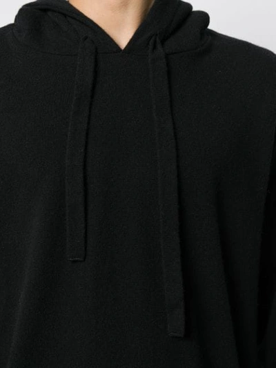 Shop Laneus Knitted Relaxed-fit Hoodie In Black