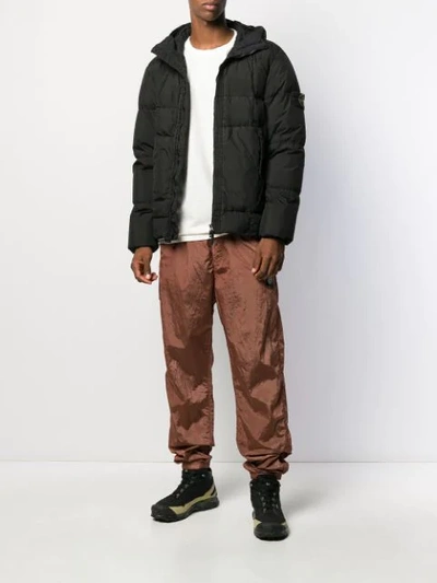 Shop Stone Island Soft Shell Track Pants In Brown