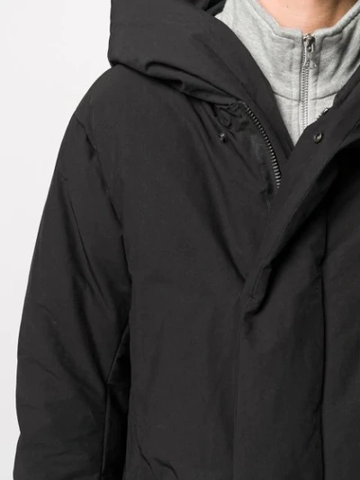 Shop Attachment Beaver Hooded Coat In Black