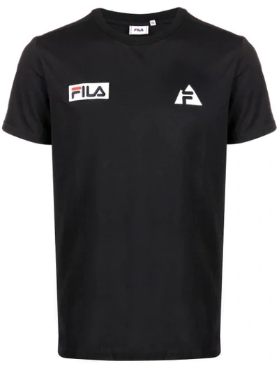 Shop Fila Embroidered Logo T-shirt In Black