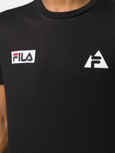 Shop Fila Embroidered Logo T-shirt In Black