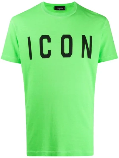 Shop Dsquared2 Icon T-shirt In Green