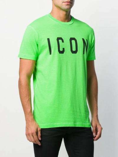 Shop Dsquared2 Icon T-shirt In Green