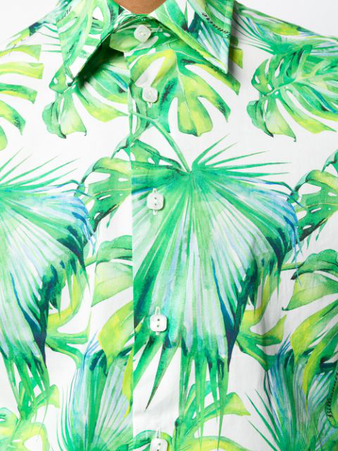 Billionaire Palm Leaf Shirt - White | ModeSens