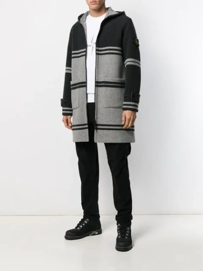 STRIPE PATTERNED KNITTED COAT