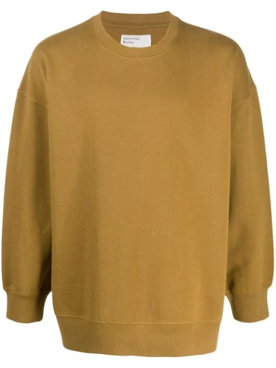 Shop Universal Works Loopback Oversized Sweatshirt In Mustard