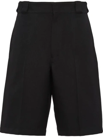 Shop Prada Tailored Bermuda Shorts In Black