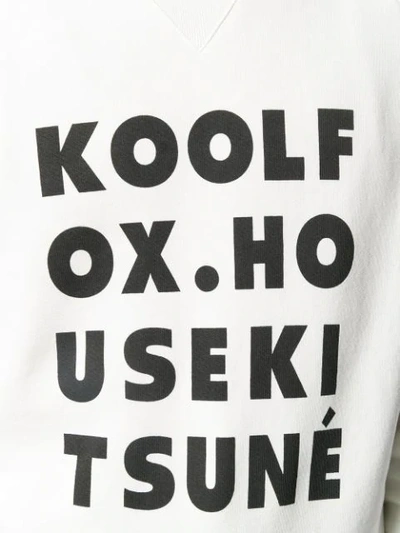 Shop Maison Kitsuné Kool Fox Sweatshirt In White