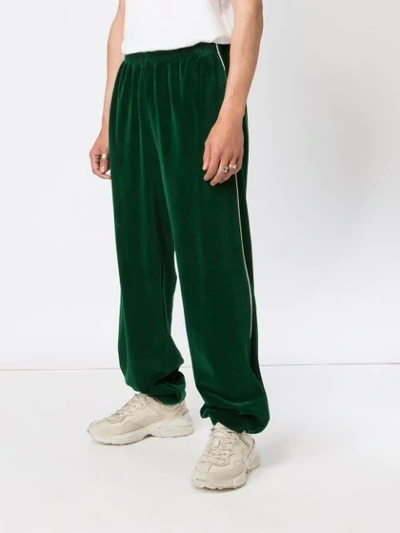 Shop Gucci Relaxed Fit Track Pants In 3521 Yard/ivory