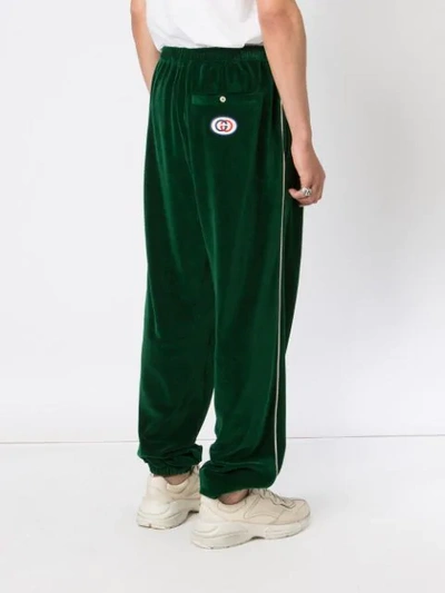 GUCCI RELAXED FIT TRACK PANTS - 绿色