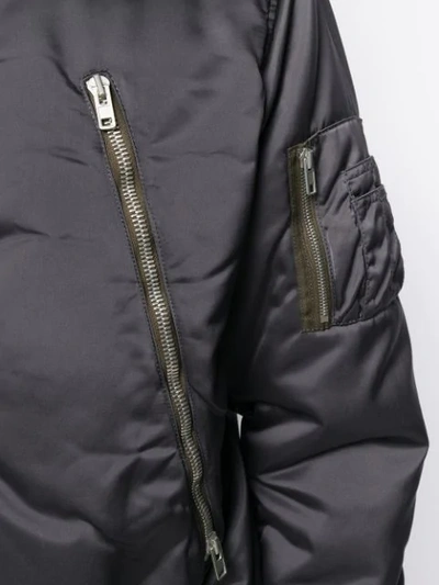 Shop Maison Margiela Zip-front Bomber Jacket In Grey
