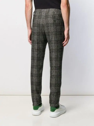Shop Dolce & Gabbana Tartan Check Trousers In Green
