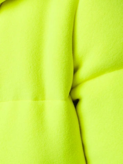 Lc23 Textured Neon Puffer Jacket In Yellow