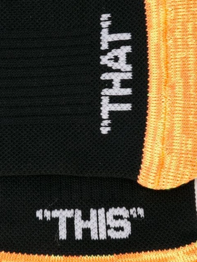 Shop Off-white Industrial Y013 Ribbed Socks In Black ,orange