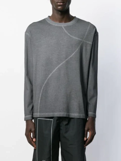 Shop A-cold-wall* Stitch-detail Long Sleeve Top In Grey