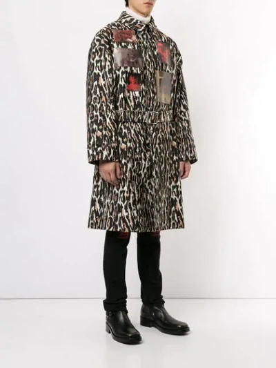 Shop Raf Simons Abrigos Animalier Car Coat In Brown