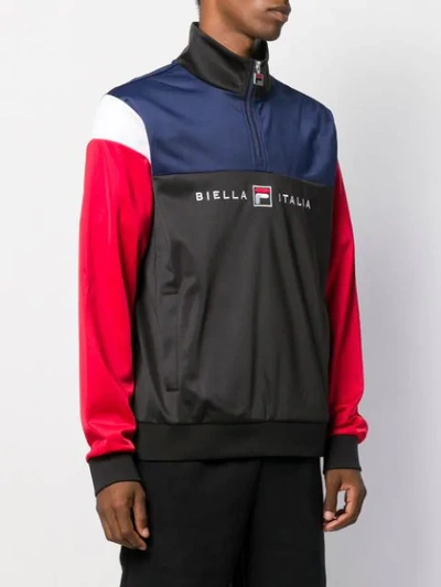 Shop Fila Half-zip Jumper In Black