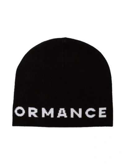 Shop Peak Performance Logo Intarsia Beanie Hat In Black