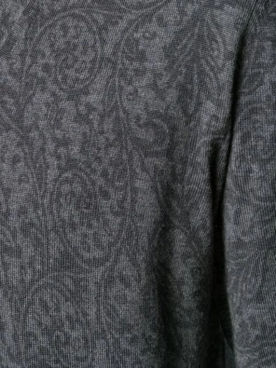 Shop Etro Scroll Print Jumper In Grey