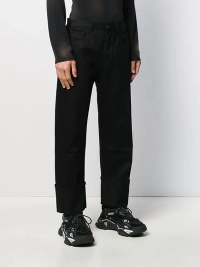 Shop Valentino Print Straight-leg Trousers In 0no