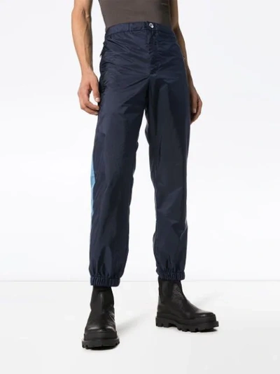 Shop Prada Tapered-jogginghose In Blue