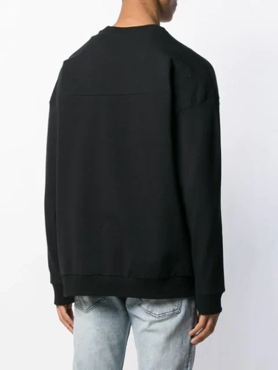 Shop Love Moschino Branded Sweatshirt In Black