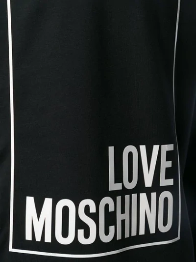 Shop Love Moschino Branded Sweatshirt In Black