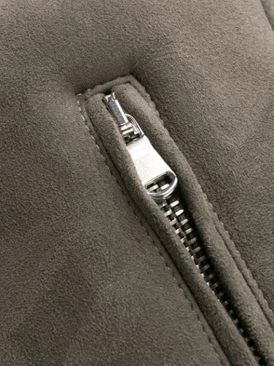 Shop Al Duca D'aosta Shearling Jacket In Grey