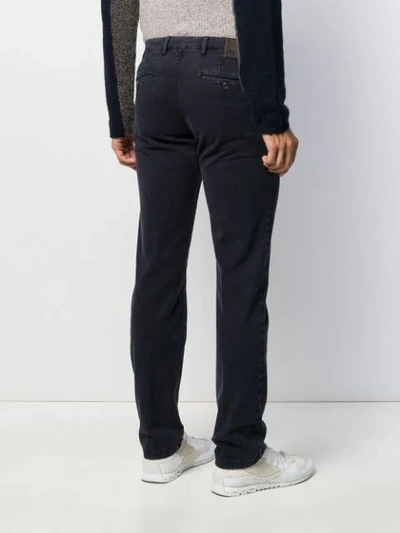 Shop Dell'oglio Regular Fit Trousers In Blue