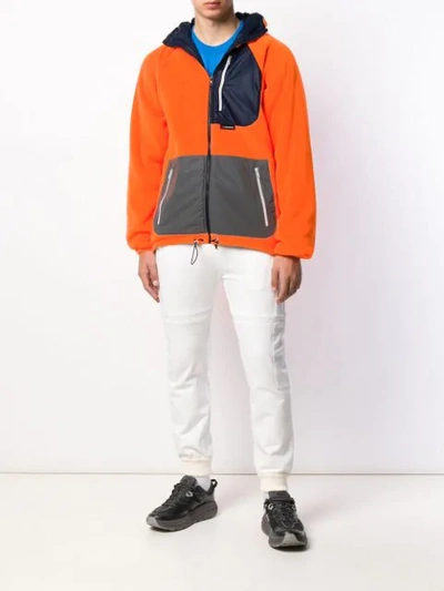 Shop Lc23 Polartec Technical Colour-block Jacket In Orange