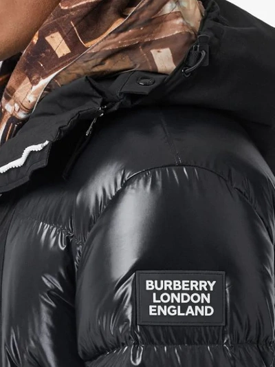 Burberry 'desford' Daunenjacke Mit Kapuze In Black | ModeSens