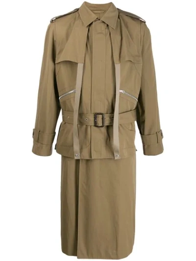 Shop Stella Mccartney Andy Belted Trench Coat In Neutrals