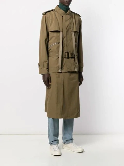 Shop Stella Mccartney Andy Belted Trench Coat In Neutrals
