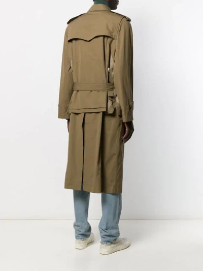 Shop Stella Mccartney Andy Belted Trench Coat In Neutrals