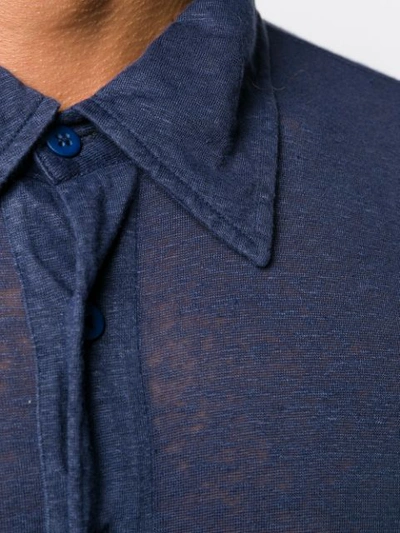 Pre-owned Giorgio Armani 1990's Longsleeved Polo Shirt In Blue