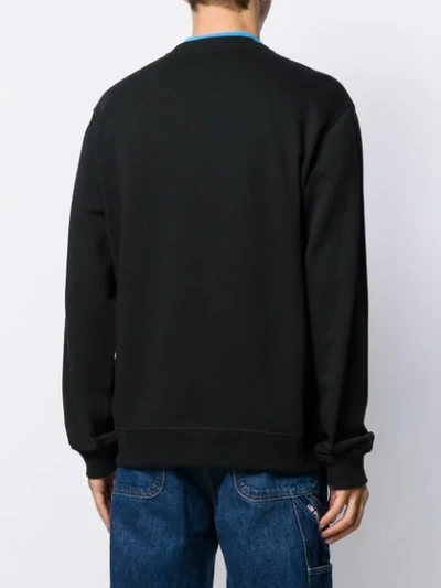 Shop Kenzo Sweatshirt Mit Augen-stickerei - Schwarz In Black