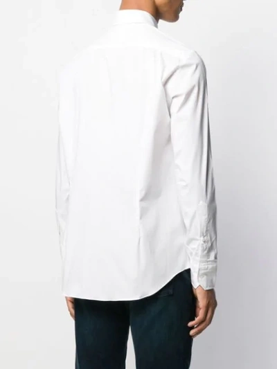 Shop Salvatore Piccolo Pointed Collar Shirt In White