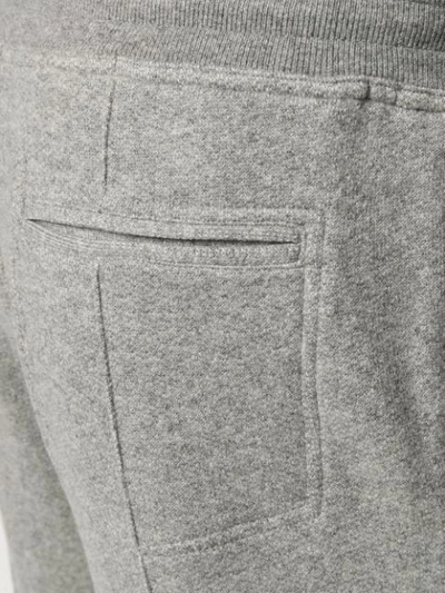 Shop Brunello Cucinelli Elasticated Cashmere Track Trousers In Grey