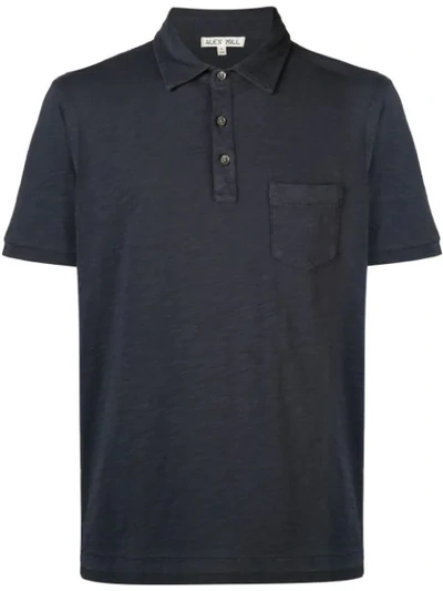 Shop Alex Mill Rugby Polo Shirt In Blue