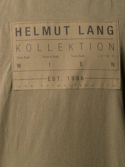 Shop Helmut Lang T-shirt Mit Logo - Grün In Green