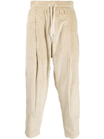 Shop Drôle De Monsieur Cordhose Mit Kordelzug In Beige