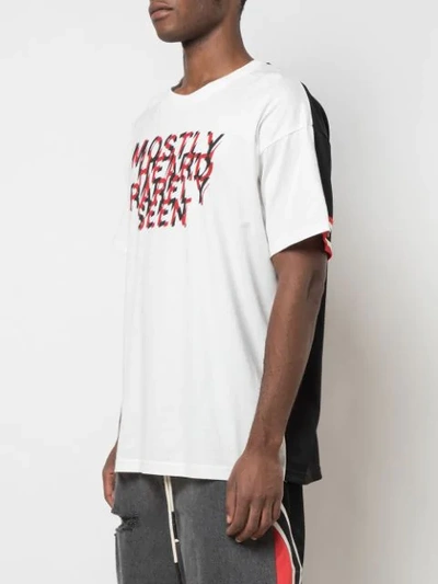 Shop Mostly Heard Rarely Seen Fanatic Crew Drop Shoulder T-shirt In White