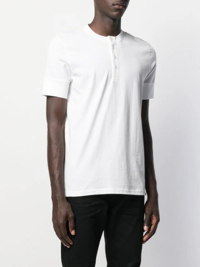 Shop Tom Ford Short Sleeves Buttoned T-shirt In White